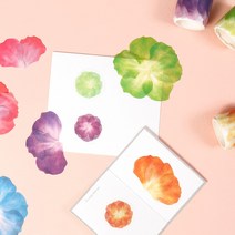 바이오로드 떼어쓰는 꽃잎 디자인 마스킹 테이프 (5컬러), 주황색+스티커증정