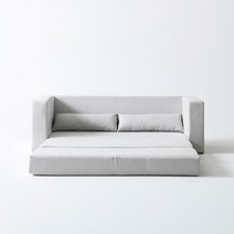 장인가구 제프 아쿠아텍스 3인용 소파베드, 그레이