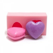 몰드몰 수제몰드 - 하트마카롱 (2구)