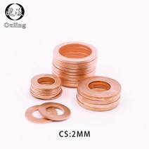 5Pcs DIN7603 M6 M8 M10 M12 M14 M16 M18 M20 T3 O 링 가스켓 씰링 구리 와셔 보트 크러시 플랫 씰 피팅, [02] M6 (6x18x2), 02 M6 (6x18x2)