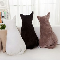 갓샵 3Color 예쁜쿠션 고양이인형 특이한동물 거실쇼파인테리어, 45cm 블랙