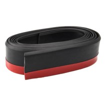 GHSHOP 자동차 앞 범퍼 프로텍터 2.5M 98 인치 스플리터 스포일러 립 스커트 프로텍터 트림 자체 접착 48mm 너비 트럭, 길이 2.5m, 고무, 검은색