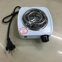 전기곤로 핫플레이트 물 담뱃대 숯 버너 500w 스토브 철 버너 여행 휴대용 요리 기구 커피 히터 치차 eu 플러그, 1개