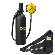 DIDEEP 휴대용 미니 스쿠버 다이빙 산소통 1L-블랙