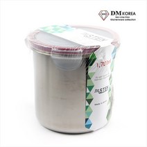온리원 DM코리아 스텐 밀폐용기 원형 7호(1 700ml) 국산 반찬통 도시락통 보존용기