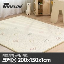 [파크론] PE 프라임 놀이방매트 크레용 200x150x1cm, 상세 설명 참조
