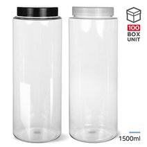 페트용기 팜스원형 1500ml 다용도 플라스틱 팜스용기, 1500ml 화이트캡 (1개)