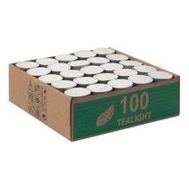 본캔들 팜 티라이트 캔들 100개 무향 4시간연소, 14g