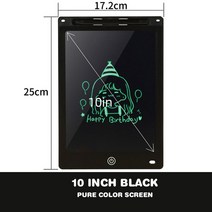 전자 칠판 노트 스마트마법 lcd 드로잉 태블릿 보드 디지털 쓰기 패드 페인팅 도구 교육 칠판, 10인치 블랙