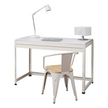 [디디지메이트]스피드랙 조립식 철제 책상, 일반형책상/800x300x750/화이트