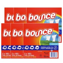 바운스 건조기시트 아웃도어 프레쉬 320장 Bounce Dryer Sheets Outdoor Fresh, 6팩