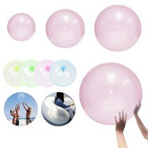 UNIQBLE 대형 젤리 버블 볼 탱탱볼 빅볼 짐볼 점핑볼 투명 거품 풍선 공 물 놀이 장난감 야외 실내 실외, L WC272