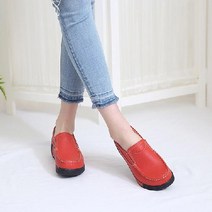 아크라 여성 천연가죽 통굽 키높이 로퍼 정장 캐주얼 단화 컴포트 슬립온 5cm