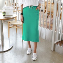 갠소 컬러쭈리 트임스커트 스커트