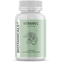 독일직구 비타민 C 캡슐 (120개입) 아세롤라제 네츄럴 비타민 C (160mg) 아세롤라 체리의 고용량 식물성 캡슐 비건 독일제, 수량, 상세참조
