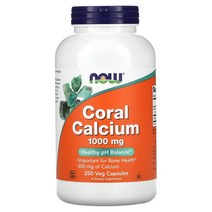 Now Foods (나우 푸드) 산호 칼슘 1 000mg 베지 캡슐 250정, 250 개