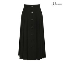 JJ지고트 버튼 장식 롱 플리츠 스커트 GM9P0SK92