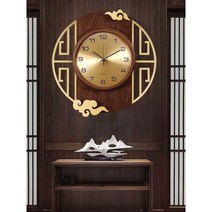벽걸이 시계 거실 경사 벽면 집들이 선물 개업 궤종, 20인치 이상 황동 프레임 A형