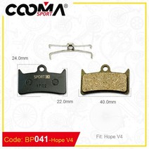 4 쌍 8 pcs 자전거 자전거 사이클링 디스크 브레이크 패드 SHIMANO SRAM AVID HAYES Magura Formula Hope and Scooter link-2, 041-희망V4