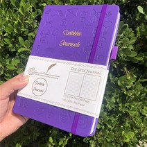 드로잉 패드 액정 타블렛 전자 노트 buke a5 보라색 점선 저널 dot grid notebook drawing sketch book-160gsm paper, 자주색, 점선 160페이지