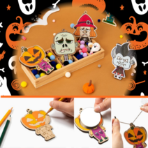 어린이집 할로윈 만들기 키트 손거울 초등 미술 MOC2205 유아 어르신 단체 만들기재료 diy kit, 호박