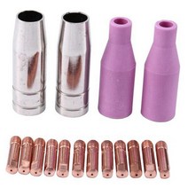 16Pcs AK15 Mig 용접 토치 캡 팁 접촉 MB15 세라믹 액세서리 노즐, 01 As shown