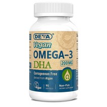 DEVA 비건 비타민 해조류 DHA 200mg 90캡슐 해외, 2개