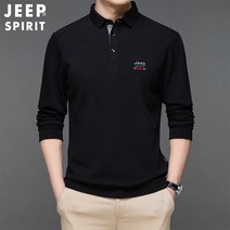 지프 스피릿 긴팔 남성 루즈핏 카라 넥 긴팔 티셔츠 면 스판 빅사이즈 티셔츠 브랜드 정품 9019