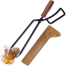 고기 집게 주방 요리 핀셋 실리콘 나무 치킨 조리용 업소용 바베큐 숯 클립 철 손잡이 anti-scalding with leather cover 야외 캠핑 bbq 모닥불 스토브, 협력사, 보여진 바와 같이