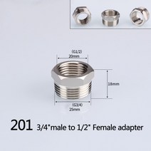 1/2 quot3/4BSP 암나사 티 감소 스테인레스 스틸 팔꿈치 버트 조인트 어댑터 커플러 배관 피팅, [05] 주황색