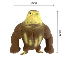 나무 조각품 정원 조각품 브론즈 조각품 원숭이 스트레스 장난감 고릴라 동상 antistres stretchable elastikorps 시뮬레이션 고릴라 장난감 핀치 스트레스, 13cm