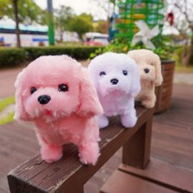 움직이는 강아지 고양이 인형 리트리버 야옹이, 03_핑크 강아지