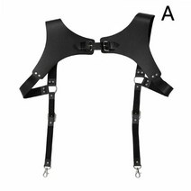 프리즘악세사리 광학 촬영 스톤 빈티지 가죽 조끼 스트랩 중괄호 Suspender 남자 하네스 펑크 의류 가슴 어