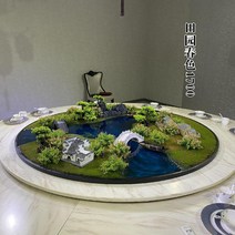 원형 테이블 꽃 이끼 장식 식물 인테리어, 직경 1800mm  높이 260mm