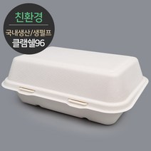 친환경 국내생산 프리미엄 생분해 천연 펄프몰드 클램쉘 식품포장 MR-96 1박스(250개), 2개, 250개입