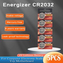 CR2032 CR 2032 Energizer 3V 리튬 배터리 전자 저울 장난감 마더 보드 제어 버튼 셀 컴퓨터, [02] 5PCS