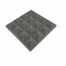 베이스트랩 녹음실 흡음재 12/24Pcs 250x250x50mm 스튜디오 음향 방음 폼 피라미드 사운드 흡수 처리 패널 타일 보호 스폰지 7 색, 24pcs, grey