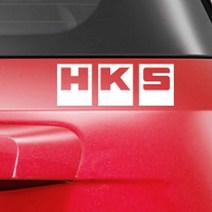 HKS 로고 스티커 동호회 튜닝 모임 깔끔한 튜닝, 옐로우, 1개