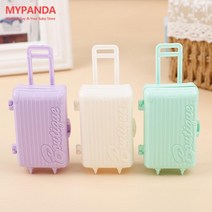 1pc 인형 집 미니어처 4 색 플라스틱 수하물 가방 보관 트롤리 케이스 여행 장난감 1253cm, pp
