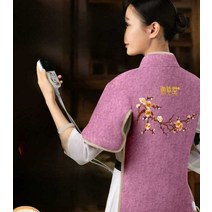 등 전체 온열기 소금 핫팩 어깨 척추 물리치료, 굵은소금어깨패드롱섹션핑크퍼플