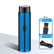 면도 Mini Electric Shaver For Men Portable Razor Beard Knife USB Charging Men39s Shavers Face Body Sh, [02] blue