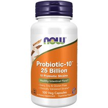 나우푸드 유산균 Probiotic-10 250억 프로바이오틱스 100캡슐, 100.0 Servings (Pack of 1)