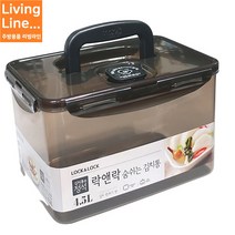 Living 락앤락 플라스틱 벨브형 숨쉬는 김치통 김치냉장고 보관용기 김장용기 [사이즈선택], 김치통-4.5L, [ 1개 ]