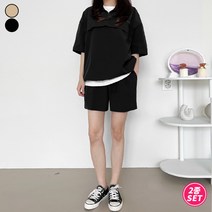 바비팩토리 여성 상하의세트 여름 바람막이 아노락 반바지 반집업 여성 트레이닝복 세트