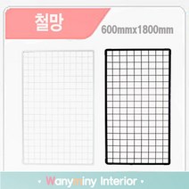 와니미니진열대 인테리어 철망 휀스, 검정 600X1800mm