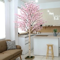 인테리어 제작나무 조화화분 벚꽃나무 240cm 사방형