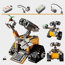 성인레고 중국 레고 커스텀 키링 687pcs 화 픽사 벽 전자 전동 rc 로봇 모터 파워 피규어 21303 빌딩 블록 벽돌 선물 생일, nobox-모터 포함