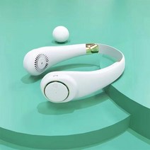 날개없는선풍기 매달린 목걸이 선풍기 휴대용 스포츠 디지털 디스플레이 USB 충전식 날개 없는 터보팬 가전, 02 white