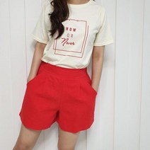 yoonkoko 여름 여자 린넨 밴딩 마 반바지 4컬러