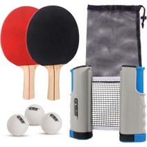 GSE Games & Sports Expert 조절식 접이식 탁구 네트 세트 포스트 전문, Table Tennis Set-Grey
